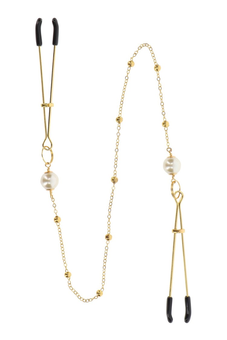 Zaciski Na Sutki Tweezers Pearl & Deluxe Chain Taboom