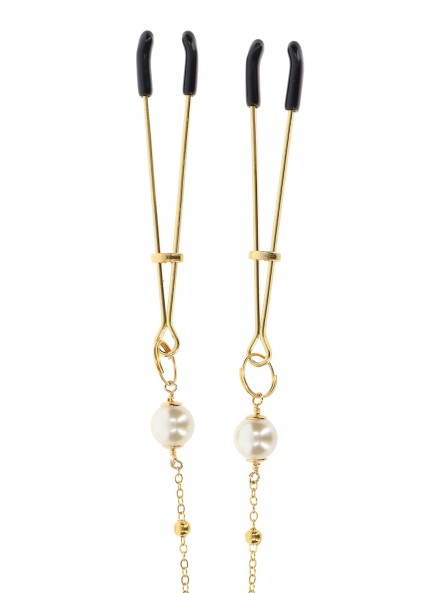 Zaciski Na Sutki Tweezers Pearl & Deluxe Chain Taboom