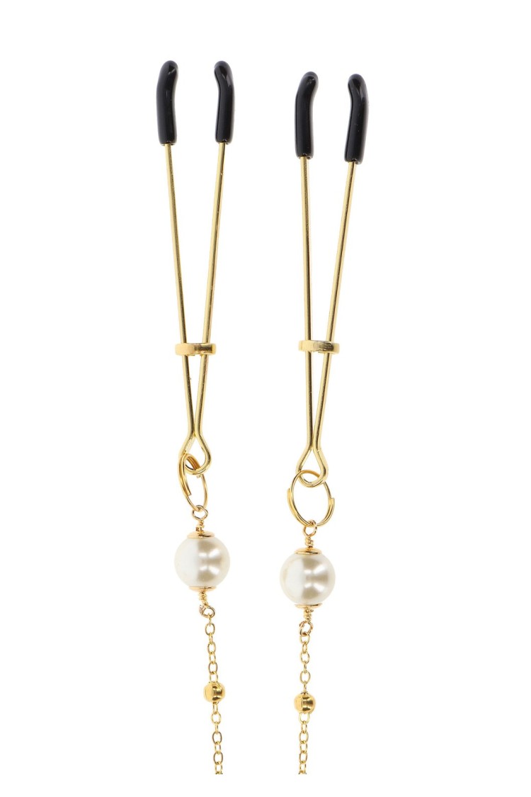 Zaciski Na Sutki Tweezers Pearl & Deluxe Chain Taboom