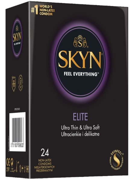 Ultracienkie I Delikatne Prezerwatywy Nielateksowe Unimil Skyn Elite 24 Sztuki SKYN