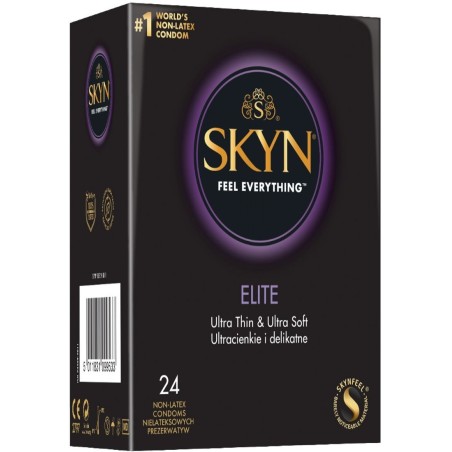 Ultracienkie I Delikatne Prezerwatywy Nielateksowe Unimil Skyn Elite 24 Sztuki SKYN