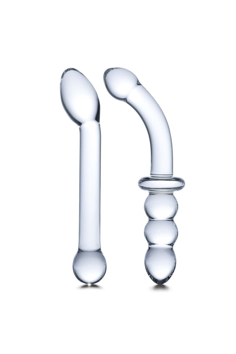Zestaw Dwóch Szklanych Dild G-Spot Pleasure S Dildo Set 2 Pcs Glas