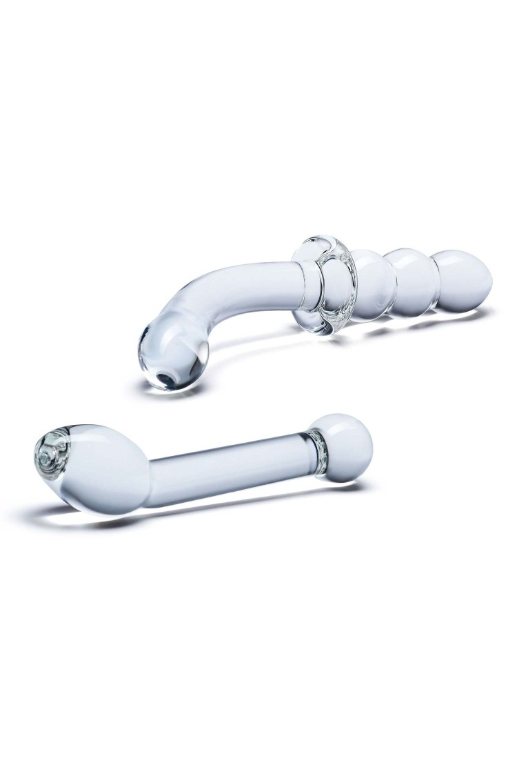 Zestaw Dwóch Szklanych Dild G-Spot Pleasure S Dildo Set 2 Pcs Glas