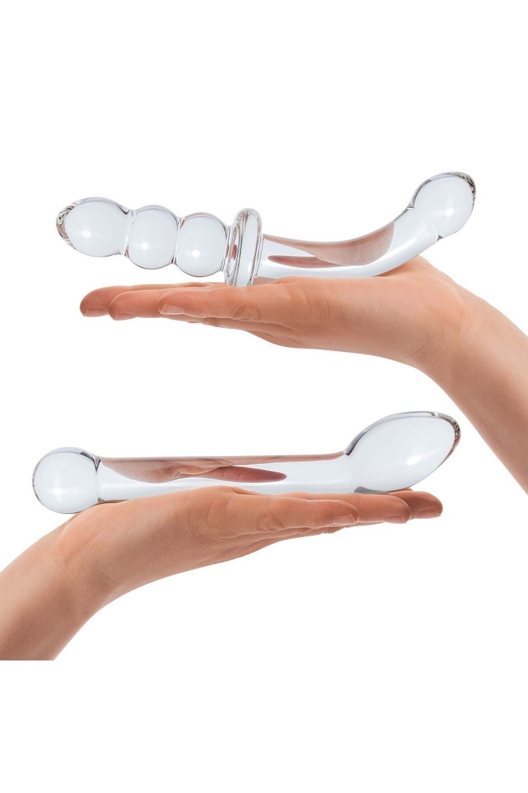 Zestaw Dwóch Szklanych Dild G-Spot Pleasure S Dildo Set 2 Pcs Glas