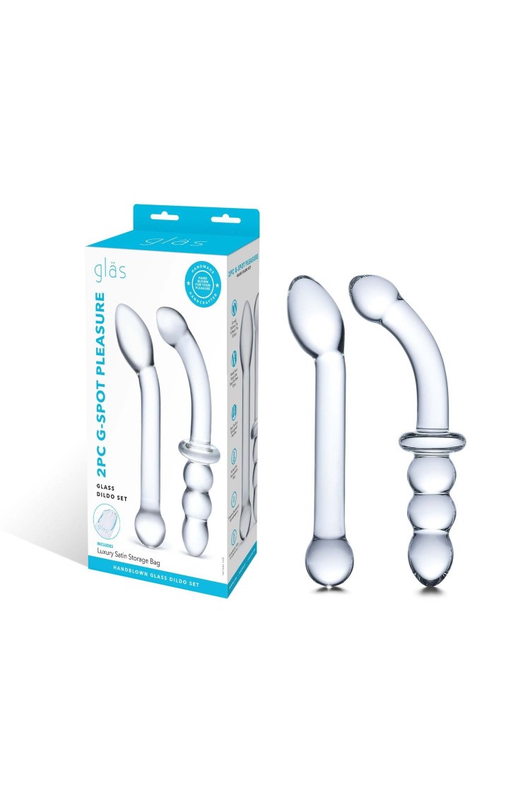 Zestaw Dwóch Szklanych Dild G-Spot Pleasure S Dildo Set 2 Pcs Glas