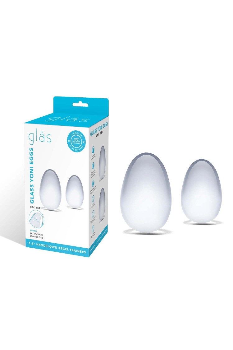 Zestaw Dwóch Szklanych Kulek Gejszy S Yoni Eggs Glas