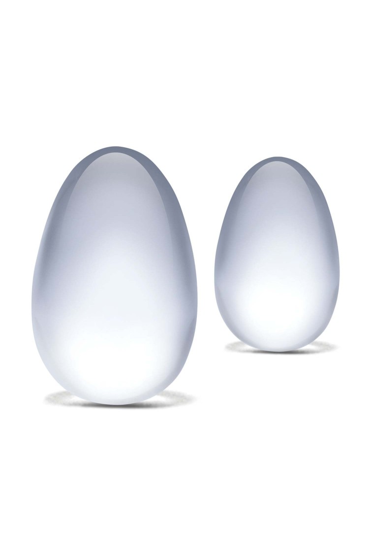Zestaw Dwóch Szklanych Kulek Gejszy S Yoni Eggs Glas