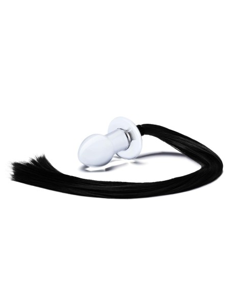 Szklana Zatyczka Z Końskim Ogonem Horse Tail S Butt Plug Glas