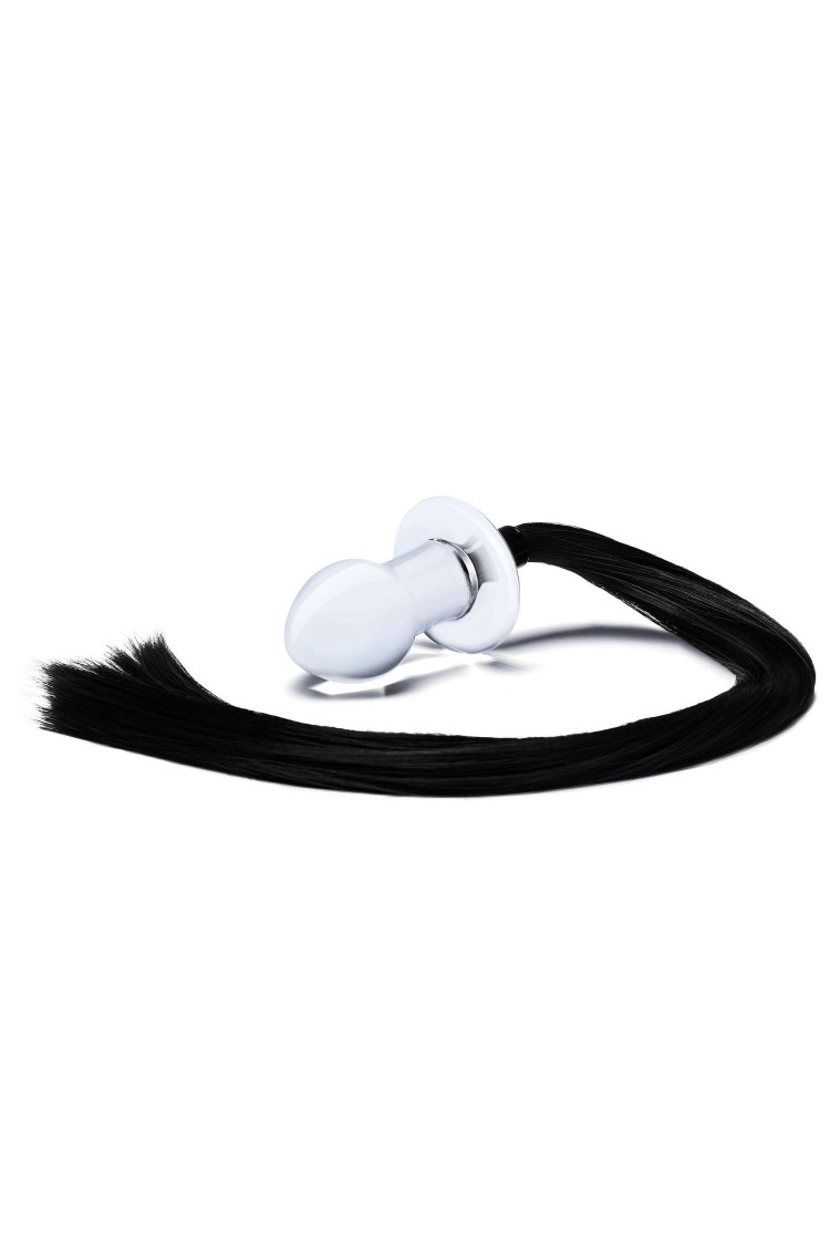 Szklana Zatyczka Z Końskim Ogonem Horse Tail S Butt Plug Glas
