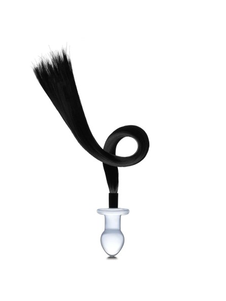 Szklana Zatyczka Z Końskim Ogonem Horse Tail S Butt Plug Glas