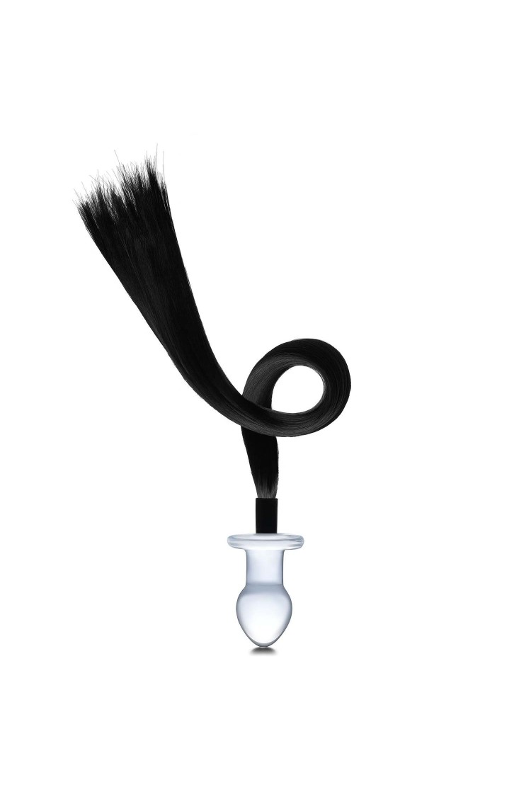 Szklana Zatyczka Z Końskim Ogonem Horse Tail S Butt Plug Glas