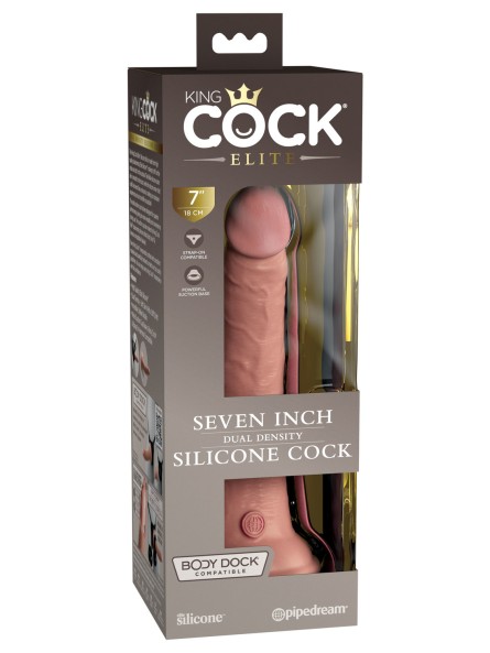 7 Inch Dual Density Silicone Cock Light King Cock