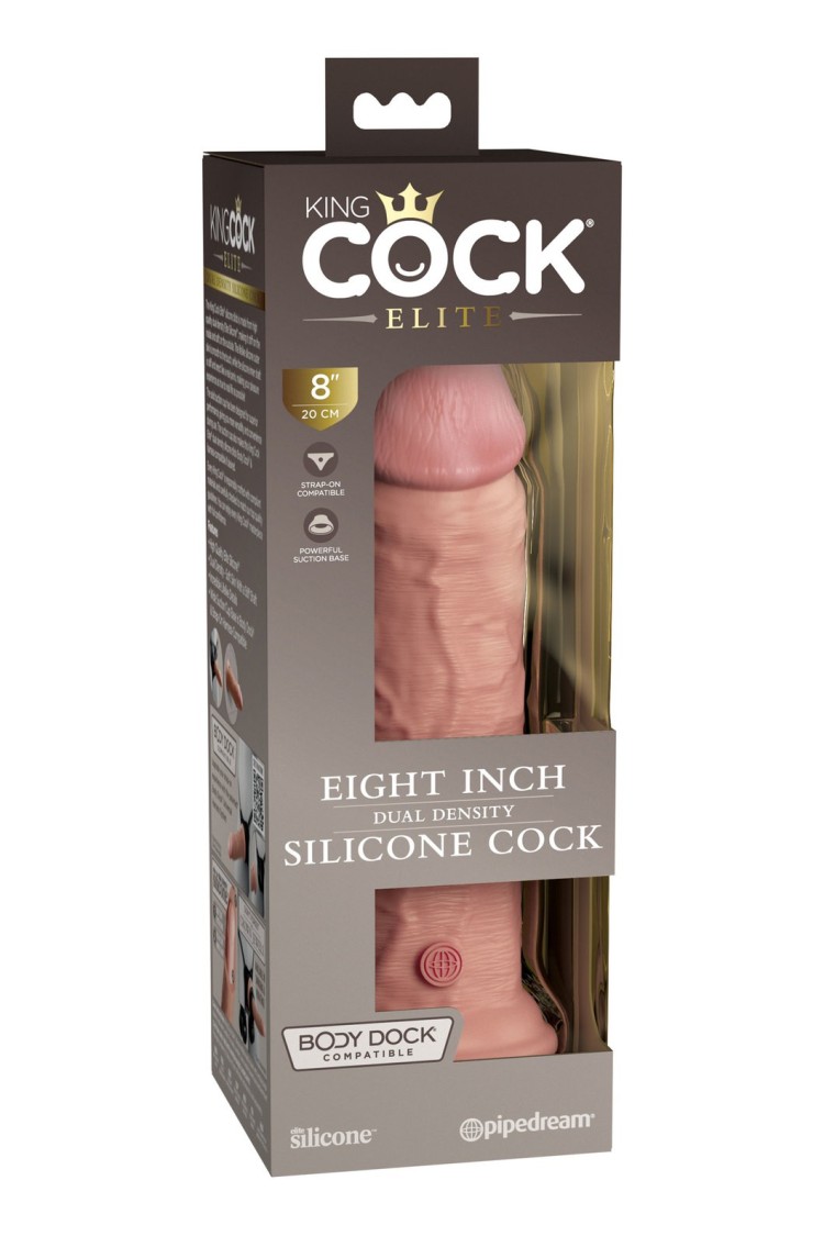 Miękkie Silikonowe Dildo Z Twardszym Rdzeniem 8 Inch Dual Density Silicone Cock Light King Cock