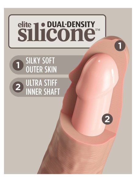 Miękkie Silikonowe Dildo Z Twardszym Rdzeniem 9 Inch Dual Density Silicone Cock Light King Cock