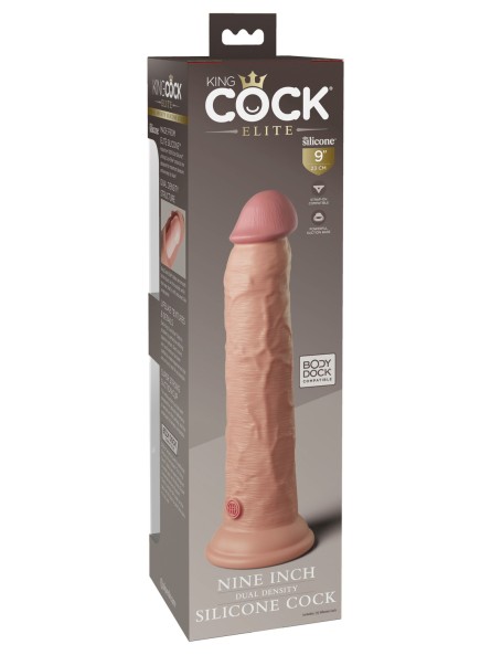 Miękkie Silikonowe Dildo Z Twardszym Rdzeniem 9 Inch Dual Density Silicone Cock Light King Cock