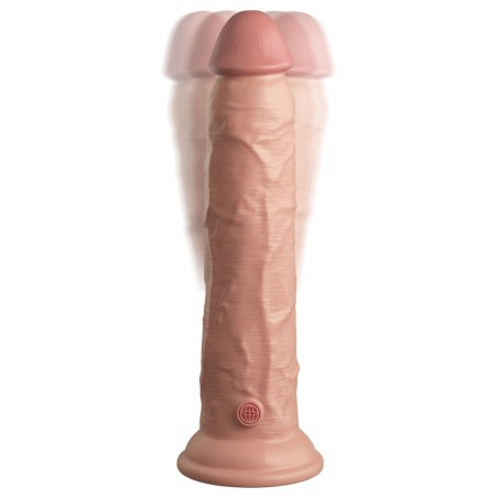 Sterowany Pilotem Miękki Silikonowy Wibrator Z Twardszym Rdzeniem 9 Inch Dual Density Vibe Cock Light King Cock