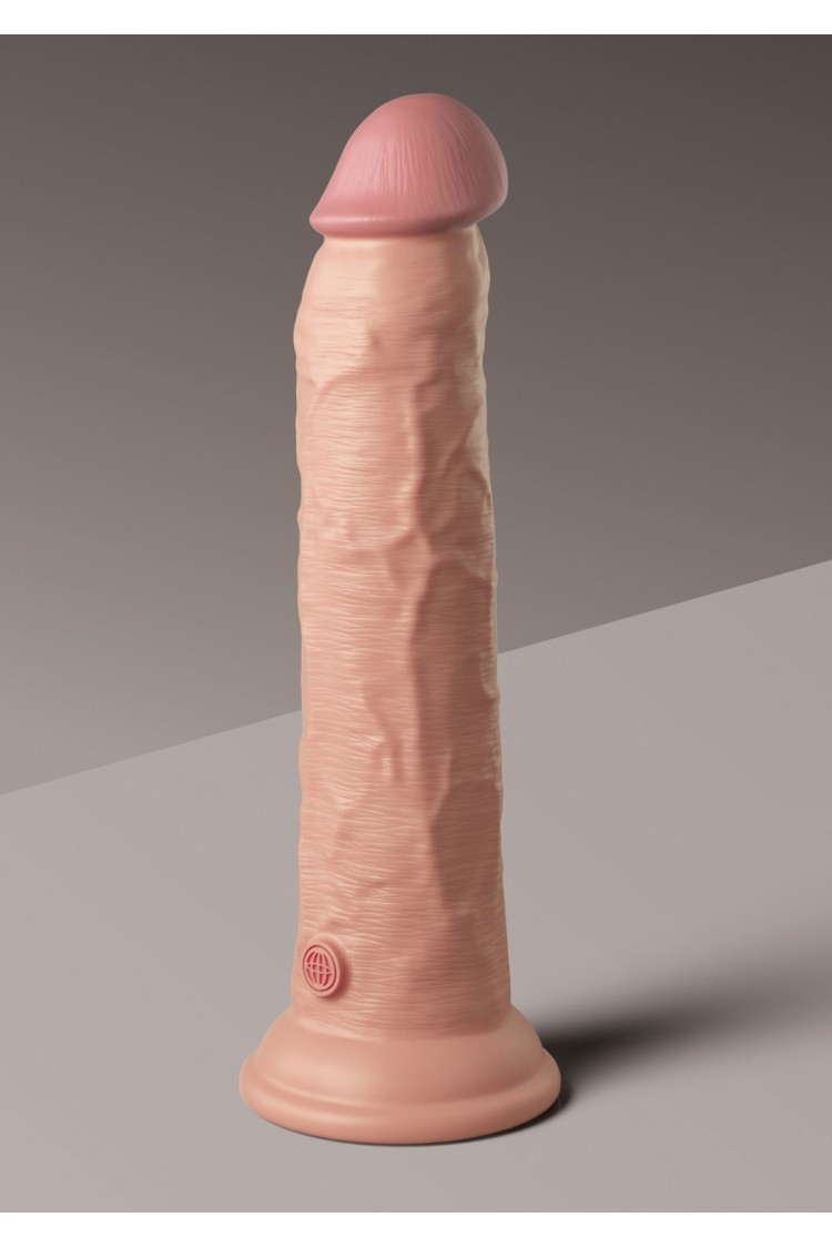 Sterowany Pilotem Miękki Silikonowy Wibrator Z Twardszym Rdzeniem 9 Inch Dual Density Vibe Cock Light King Cock
