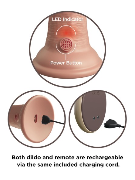 Sterowany Pilotem Miękki Silikonowy Wibrator Z Twardszym Rdzeniem 9 Inch Dual Density Vibe Cock Light King Cock