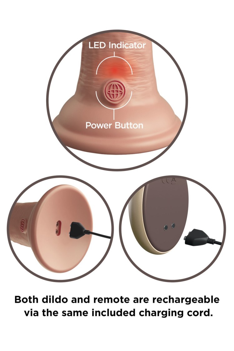 Sterowany Pilotem Miękki Silikonowy Wibrator Z Twardszym Rdzeniem 9 Inch Dual Density Vibe Cock Light King Cock