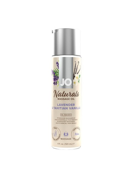 Naturalny Olejek Do Masażu O Zapachu Lawendy I Wanilii Naturals Massage Oil Lavender & Tahitian Vanilla 120 Ml System JO