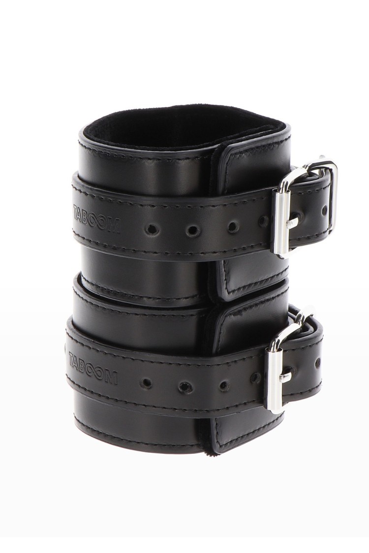Kajdanki Na Nadgarstki Wrist Cuffs Black Taboom
