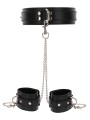 Obróżka Z Kajdankami Heavy Collar And Wrist Cuffs Black Taboom
