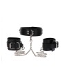 Obróżka Z Kajdankami Heavy Collar And Wrist Cuffs Black Taboom