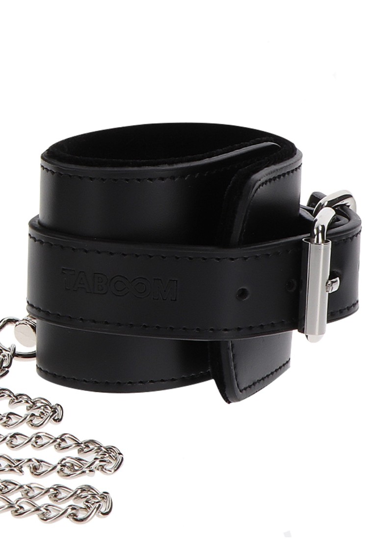 Obróżka Z Kajdankami Heavy Collar And Wrist Cuffs Black Taboom