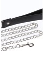 Obróżka Ze Smyczą Elegant Collar And Chain Leash Black Taboom