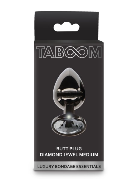 Korek Analny Butt Plug With Diamond Jewel Silver M Taboom