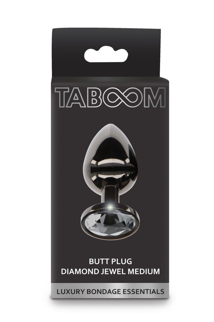 Korek Analny Butt Plug With Diamond Jewel Silver M Taboom