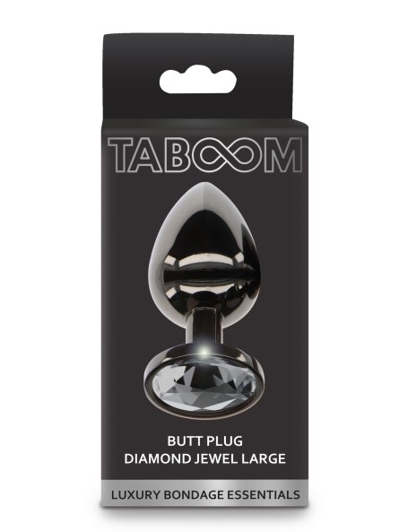 Korek Analny Butt Plug With Diamond Jewel Silver L Taboom