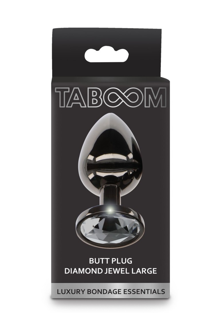 Korek Analny Butt Plug With Diamond Jewel Silver L Taboom