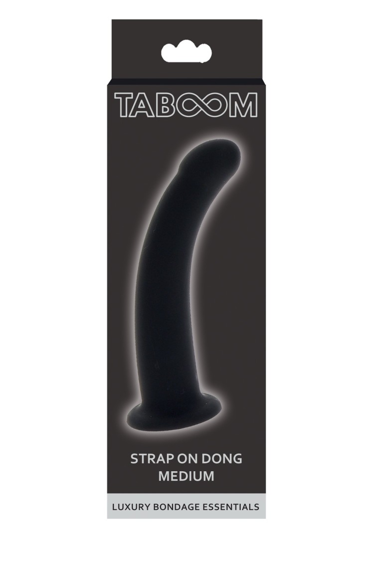 Silikonowe Dildo Strap-On Dong Black Medium Taboom