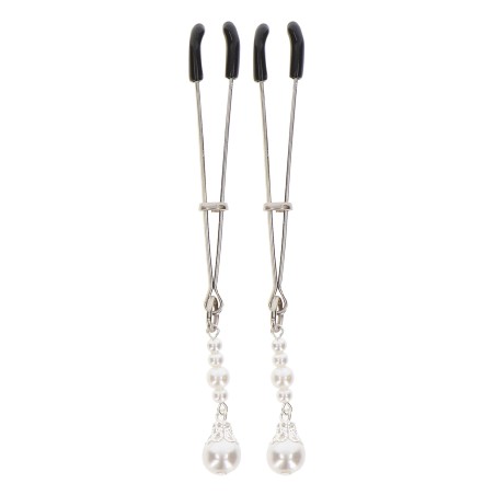 Zaciski Na Sutki Tweezers With Pearls Silver Taboom
