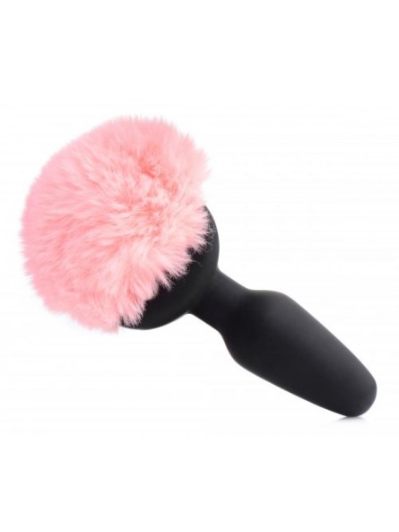Pink Bunny Tail Vibrating Anal Plug Tailz