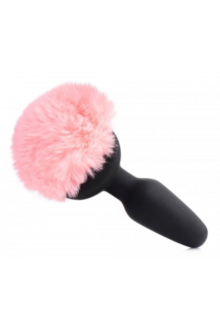 Pink Bunny Tail Vibrating Anal Plug Tailz