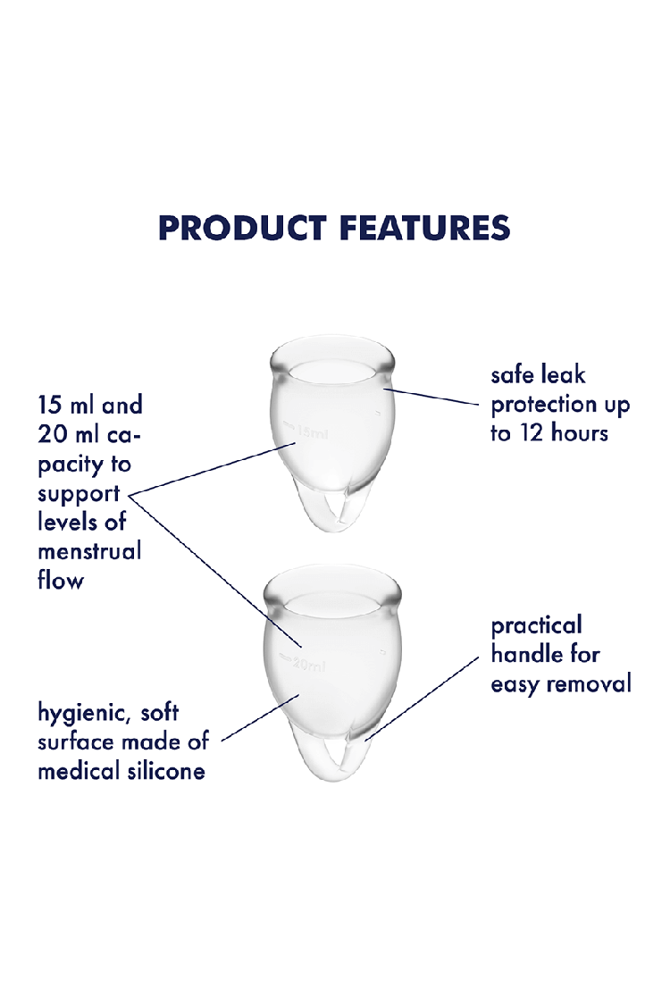 Kubeczki Menstruacyjne Feel Confident Menstrual Cupset Satisfyer