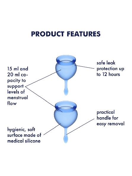 Kubeczki Menstuacyjne Feel Good Menstrual Cup Set Satisfyer