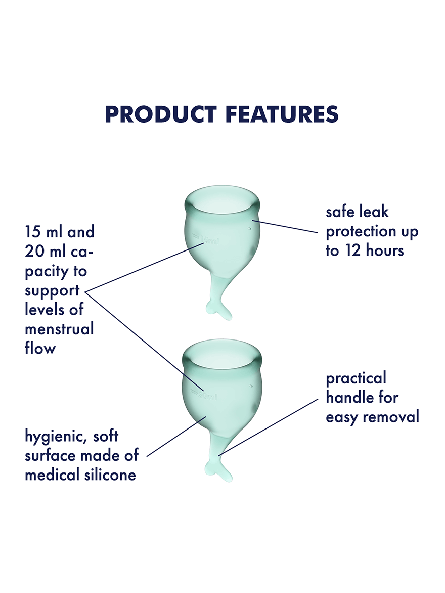 Kubeczki Menstuacyjne Feel Secure Menstrual Cup Set Satisfyer