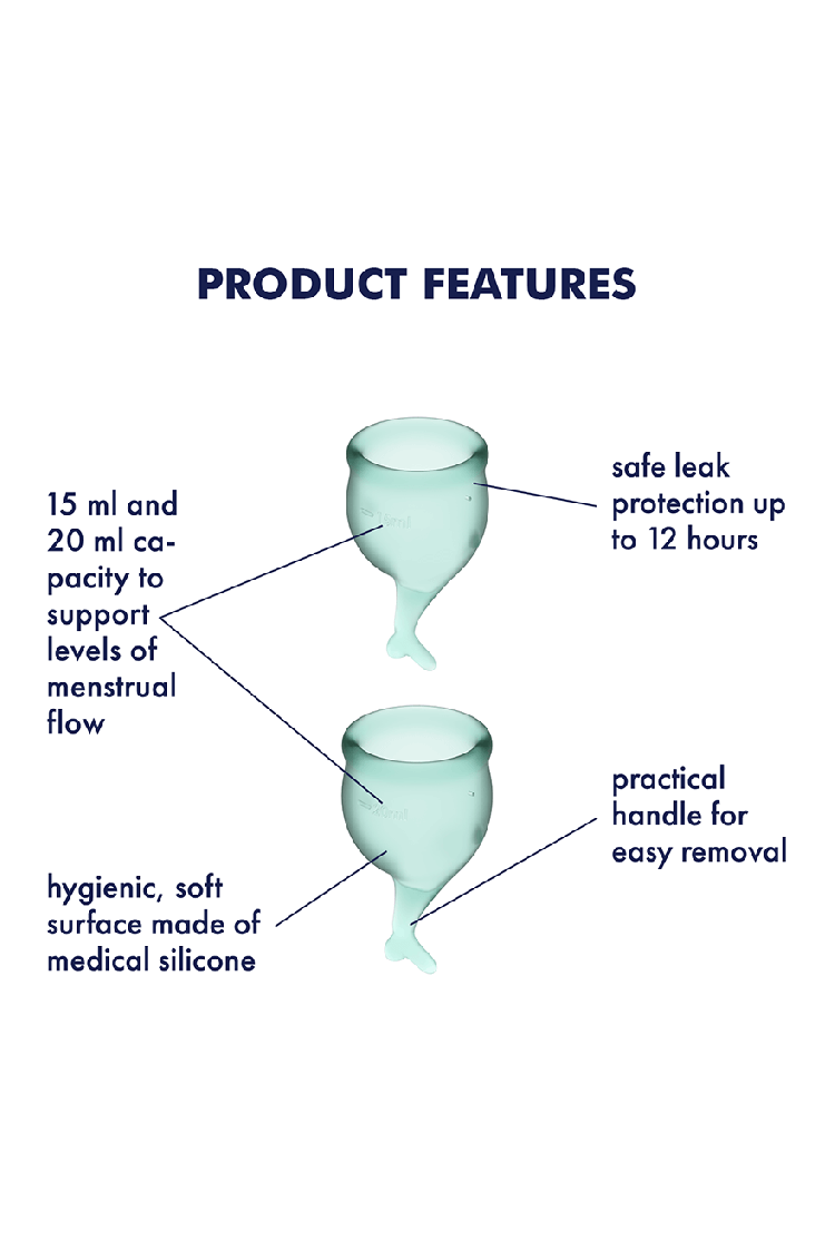 Kubeczki Menstuacyjne Feel Secure Menstrual Cup Set Satisfyer
