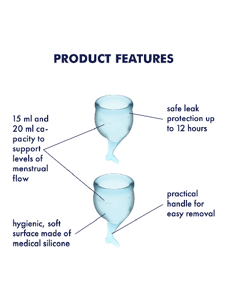 Kubeczki Menstuacyjne Feel Secure Menstrual Cup Set Satisfyer