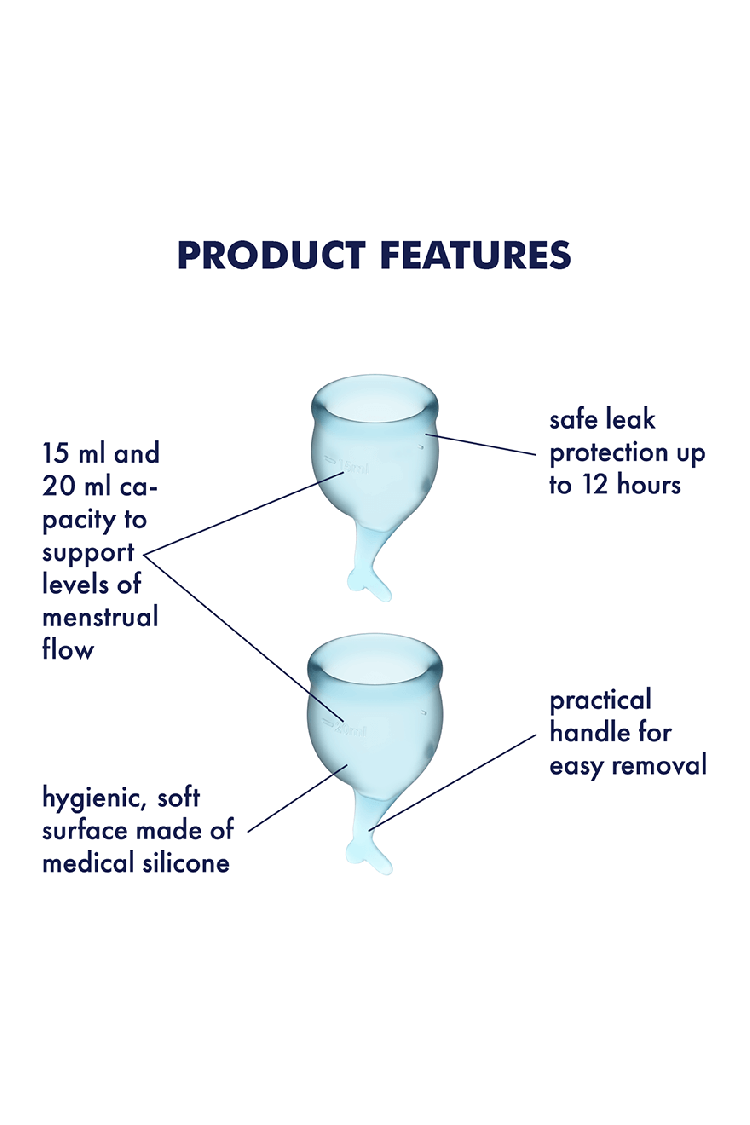 Kubeczki Menstuacyjne Feel Secure Menstrual Cup Set Satisfyer