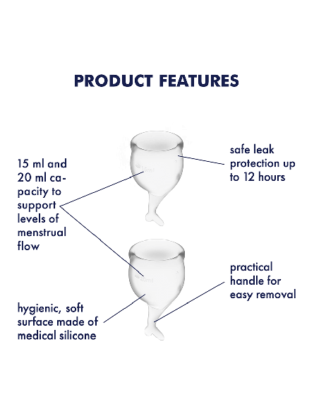 Kubeczki Menstuacyjne Feel Secure Menstrual Cup Set Satisfyer