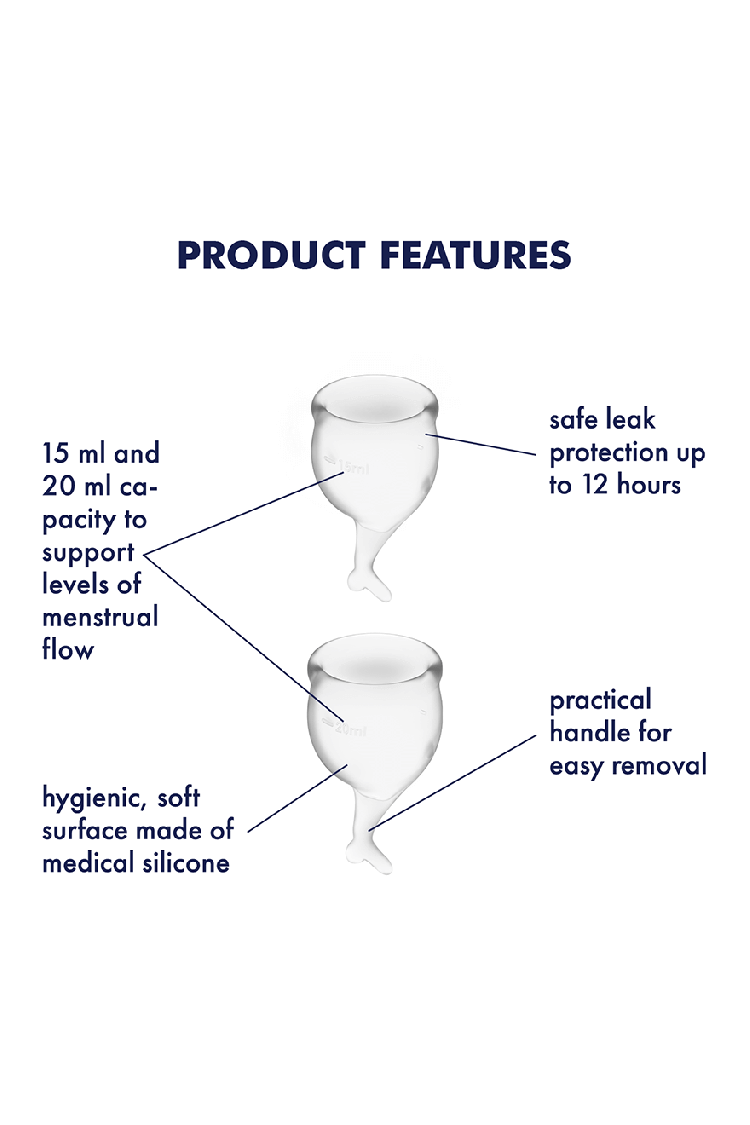 Kubeczki Menstuacyjne Feel Secure Menstrual Cup Set Satisfyer