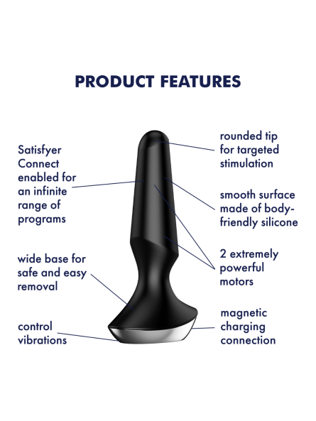 Korek Analny Plug-Ilicious 2 Black Satisfyer