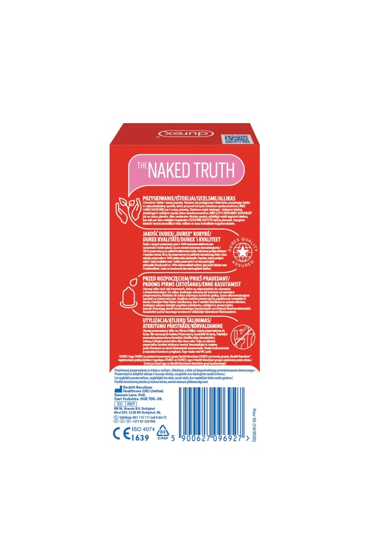 Super Cieńkie Prezerwatywy Lateksowe Feel Thin Classic 12 Szt. Durex