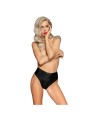 Figi F276 Snake wetlook panty with zipper XL Noir Handmade