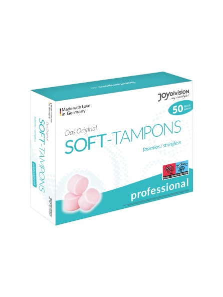 Opakowanie Zbiorcze Tamponów Bezsznurkowych Soft-Tampons Normal Professional Box Of 50 JoyDivision