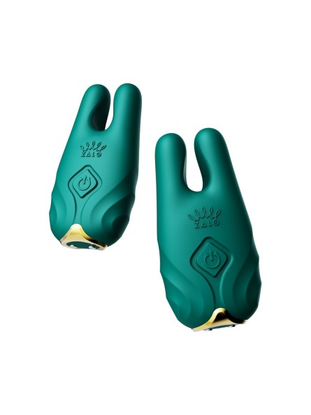 Wibrujące Klamerki Na Sutki Nave Turquoise Green Zalo